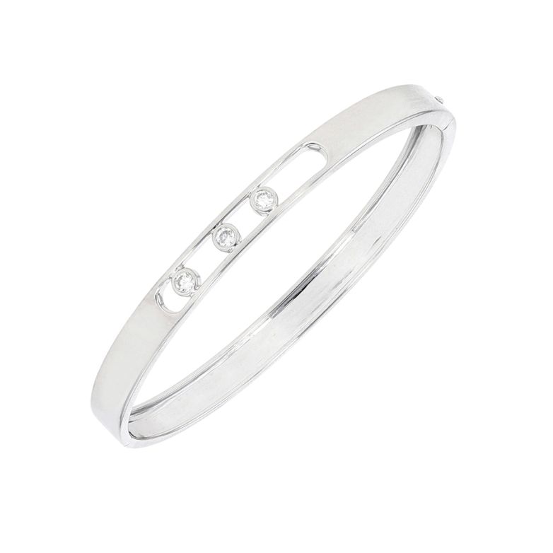 Bracelet ovale diamants 0.30 carat or blanc 21.24g Comme neuf -  reconditionné disponible sur Gemme Les Bijoux